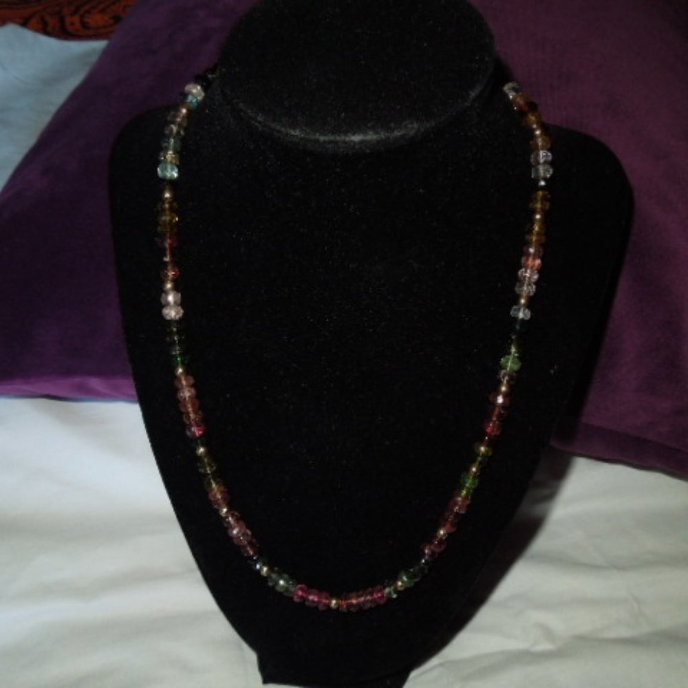 NWOT 14K Gold & Tourmaline Necklace